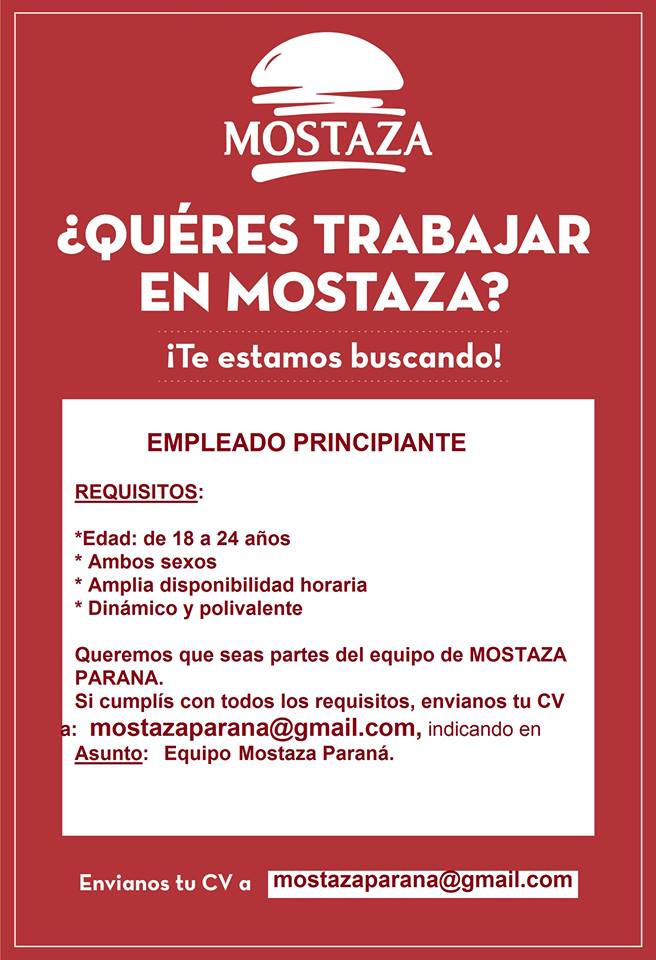 Convocan A Jovenes Para Trabajar En Cadena De Comida Rapida En Parana Entremedios